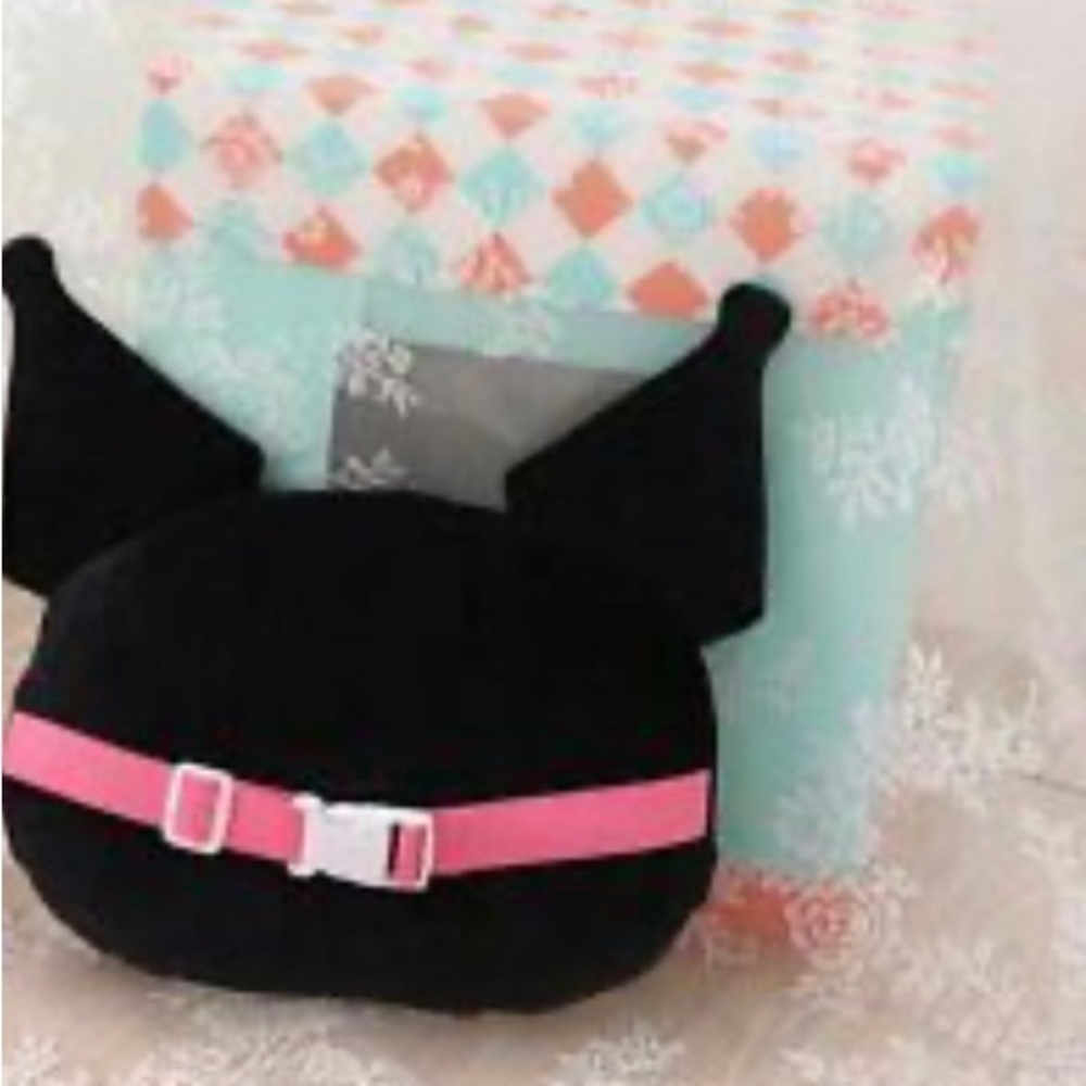 Sanrio Black Kuromi Car Headrest Pillows Plush - Picture 3 of 3